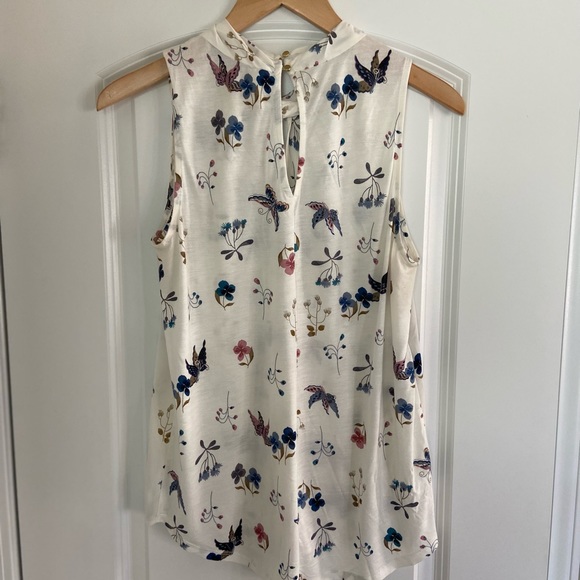 LOFT Sleeveless floral blouse - Picture 3 of 4